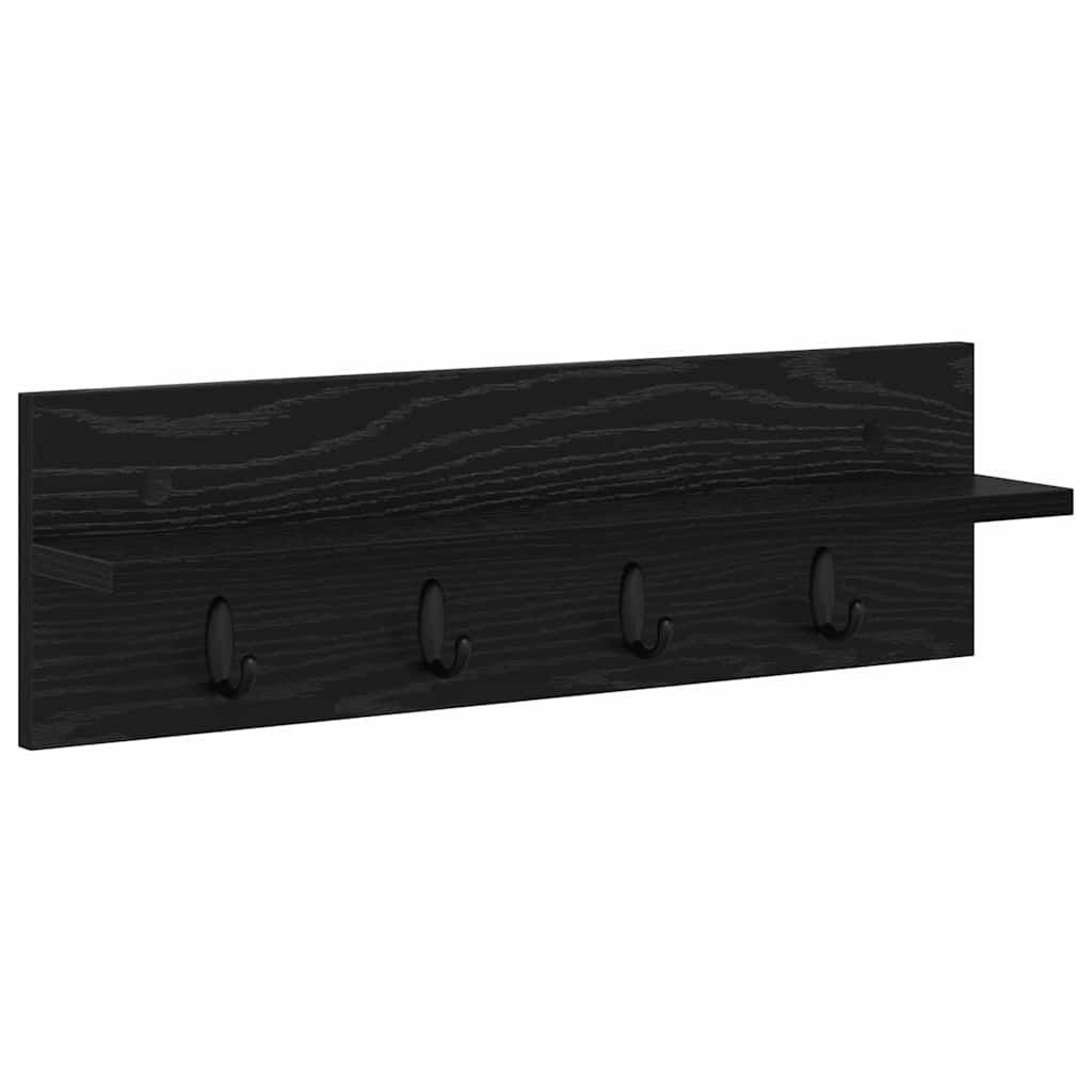 Wandmontierter nachttisch Wandmontiert Schwarz Eichen-Optik