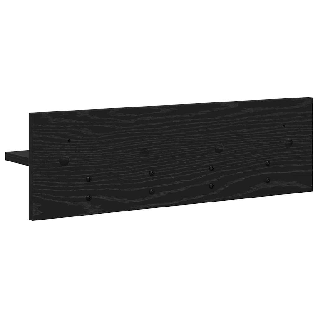 Wandmontierter nachttisch Wandmontiert Schwarz Eichen-Optik