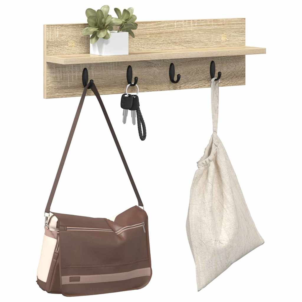 Wandmontierter nachttisch Sonoma-Eiche 60 x 10,5 x 18 cm