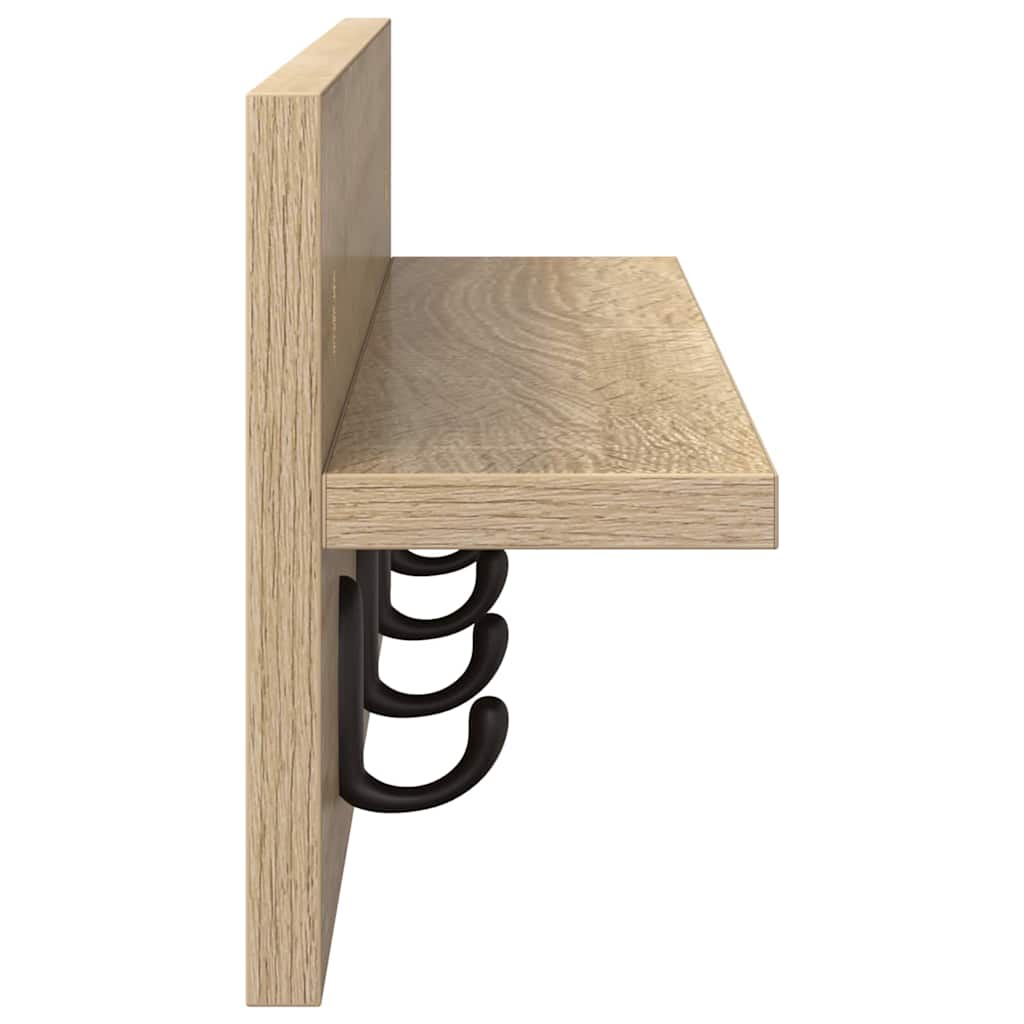 Wandmontierter nachttisch Sonoma-Eiche 60 x 10,5 x 18 cm