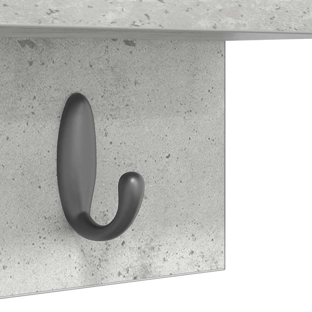 Wandmontierter nachttisch Beton Grau 60 x 10,5 x 18 cm
