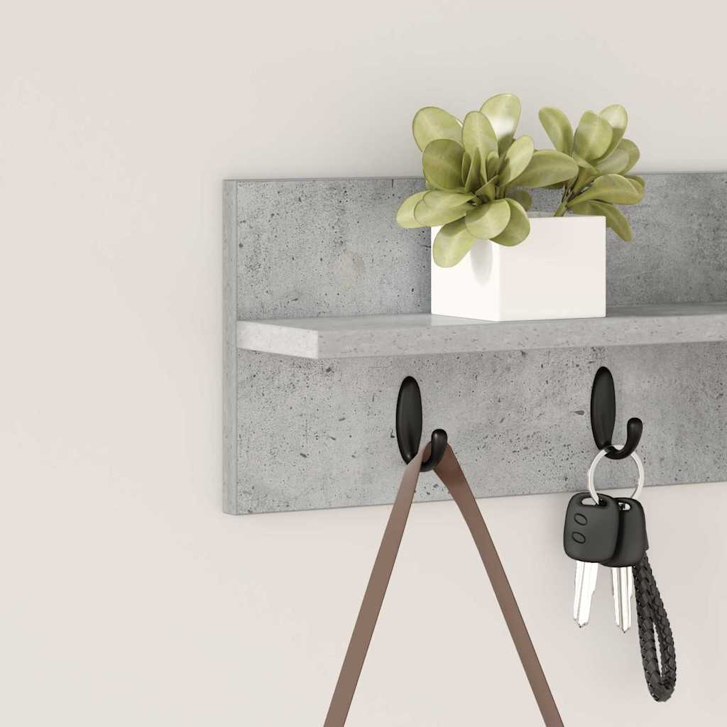 Wandmontierter nachttisch Beton Grau 60 x 10,5 x 18 cm