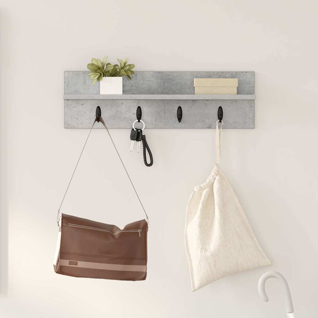 Wandmontierter nachttisch Beton Grau 60 x 10,5 x 18 cm