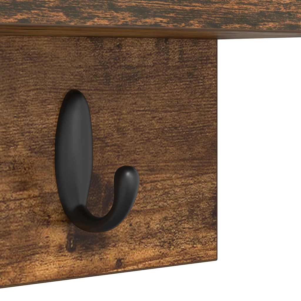 Wandmontierter nachttisch Geräucherte Eiche 60 x 10,5 x 18 cm