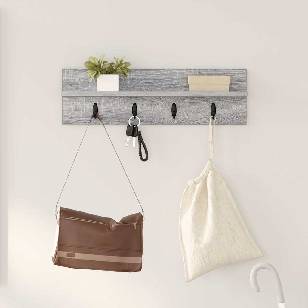 Wandmontierter nachttisch Graues Sonoma 60 x 10,5 x 18 cm