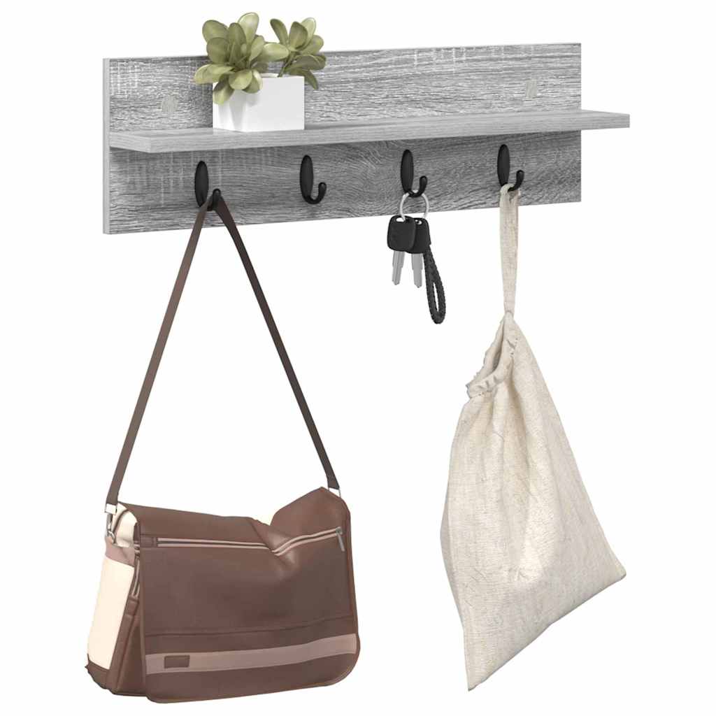 Wandmontierter nachttisch Graues Sonoma 60 x 10,5 x 18 cm