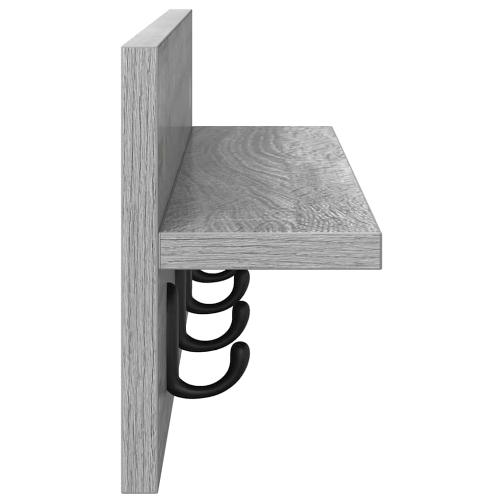 Wandmontierter nachttisch Graues Sonoma 60 x 10,5 x 18 cm