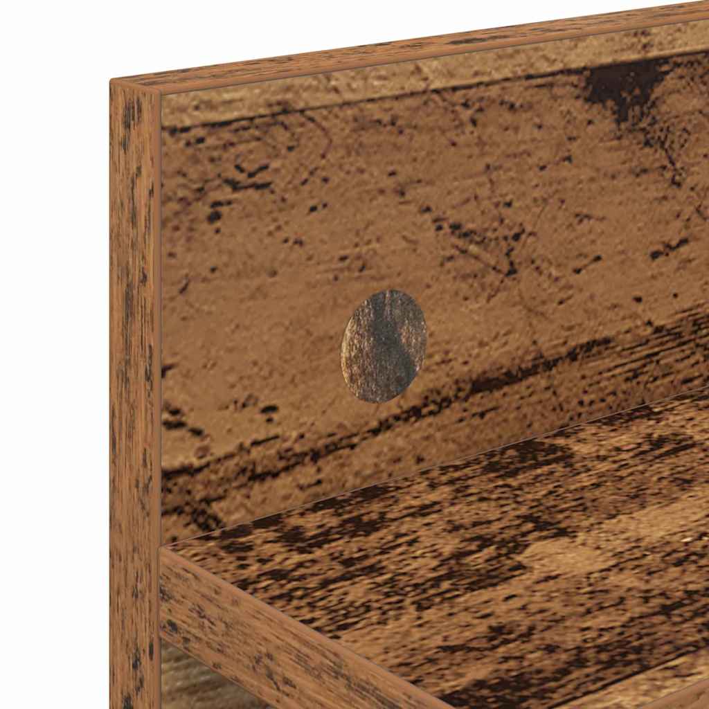 Wandmontierter nachttisch Altholz 60 x 10,5 x 18 cm