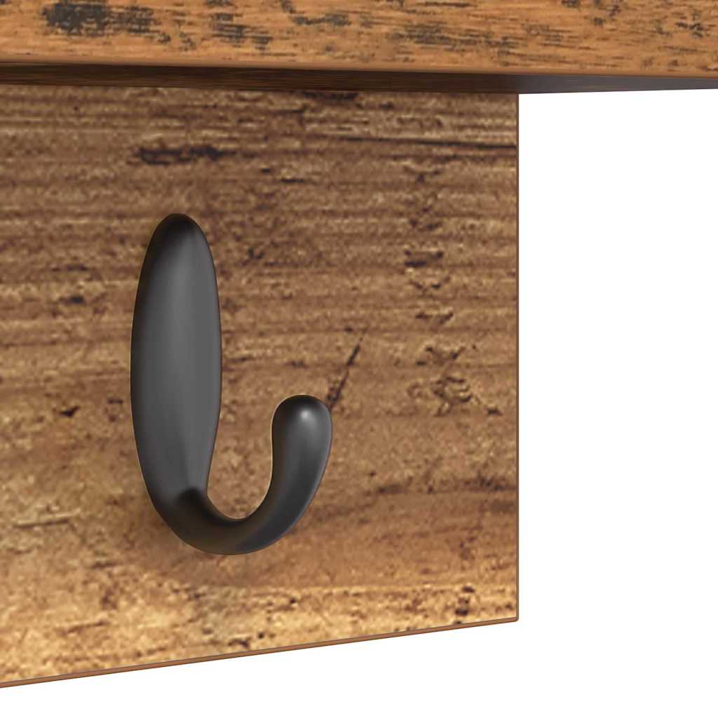Wandmontierter nachttisch Altholz 60 x 10,5 x 18 cm
