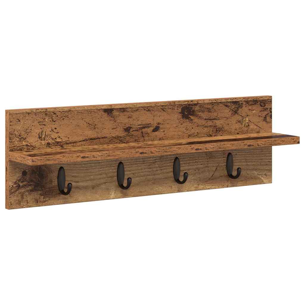 Wandmontierter nachttisch Altholz 60 x 10,5 x 18 cm