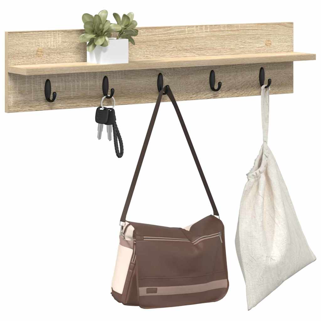 Wandmontierter nachttisch Sonoma-Eiche 80 x 10,5 x 18 cm