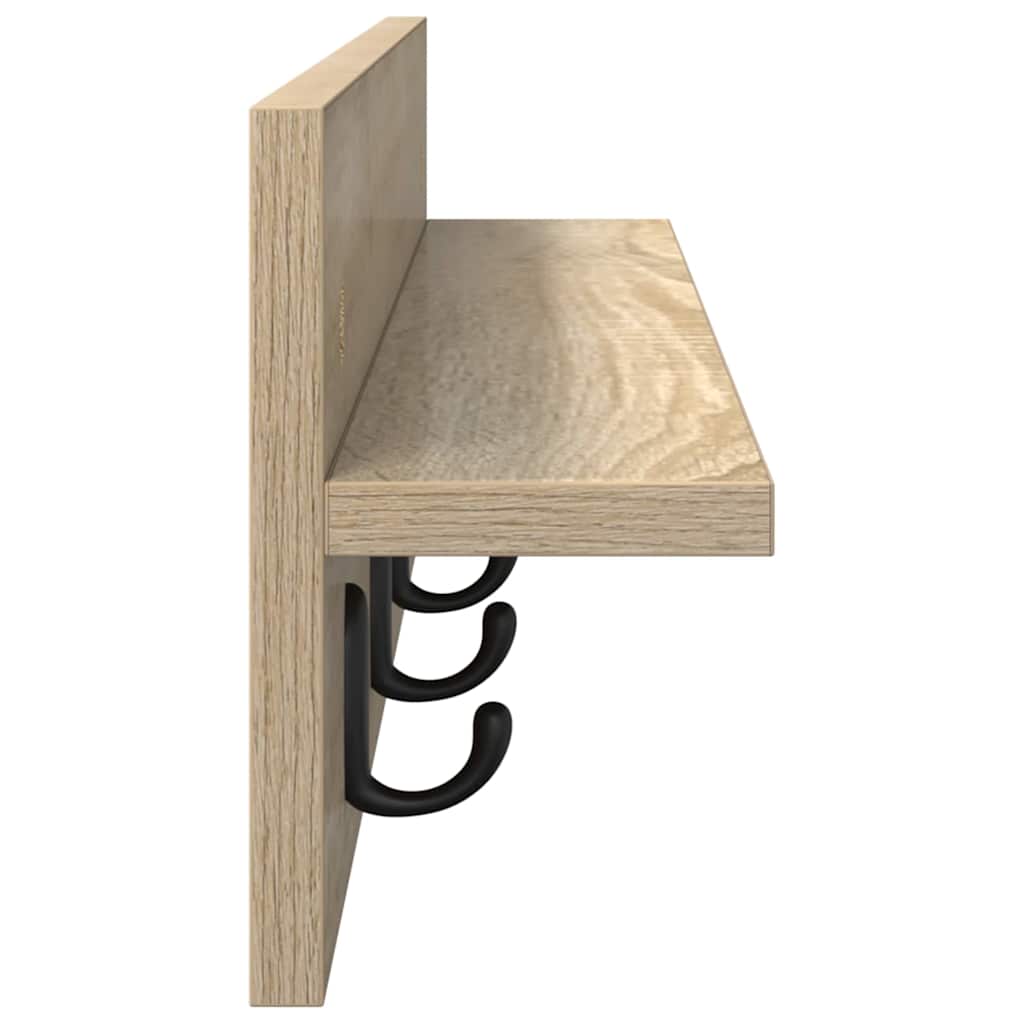 Wandmontierter nachttisch Sonoma-Eiche 80 x 10,5 x 18 cm