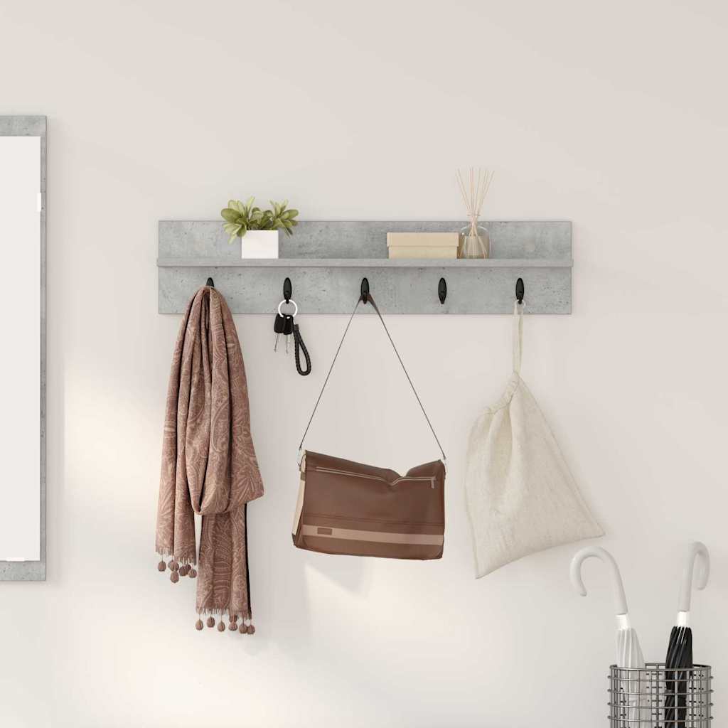 Wandmontierter nachttisch Beton Grau 80 x 10,5 x 18 cm
