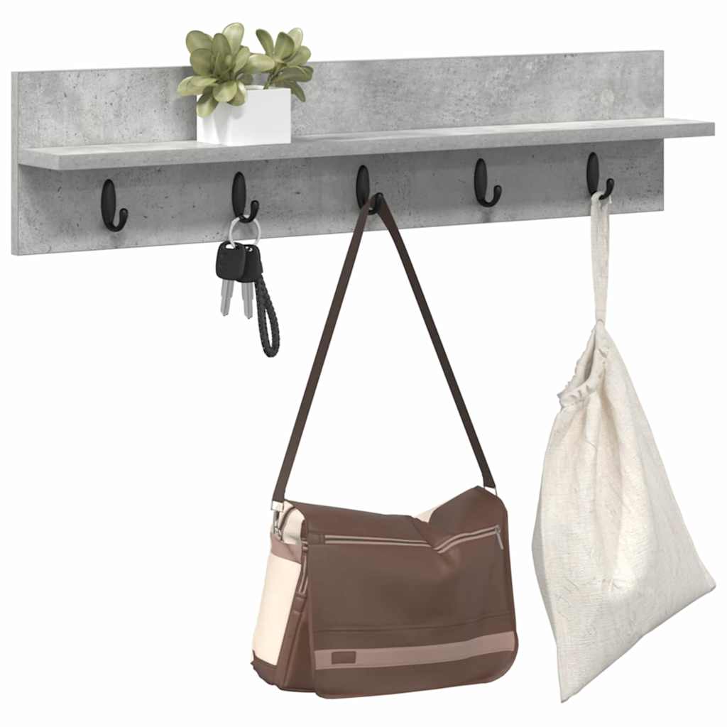 Wandmontierter nachttisch Beton Grau 80 x 10,5 x 18 cm