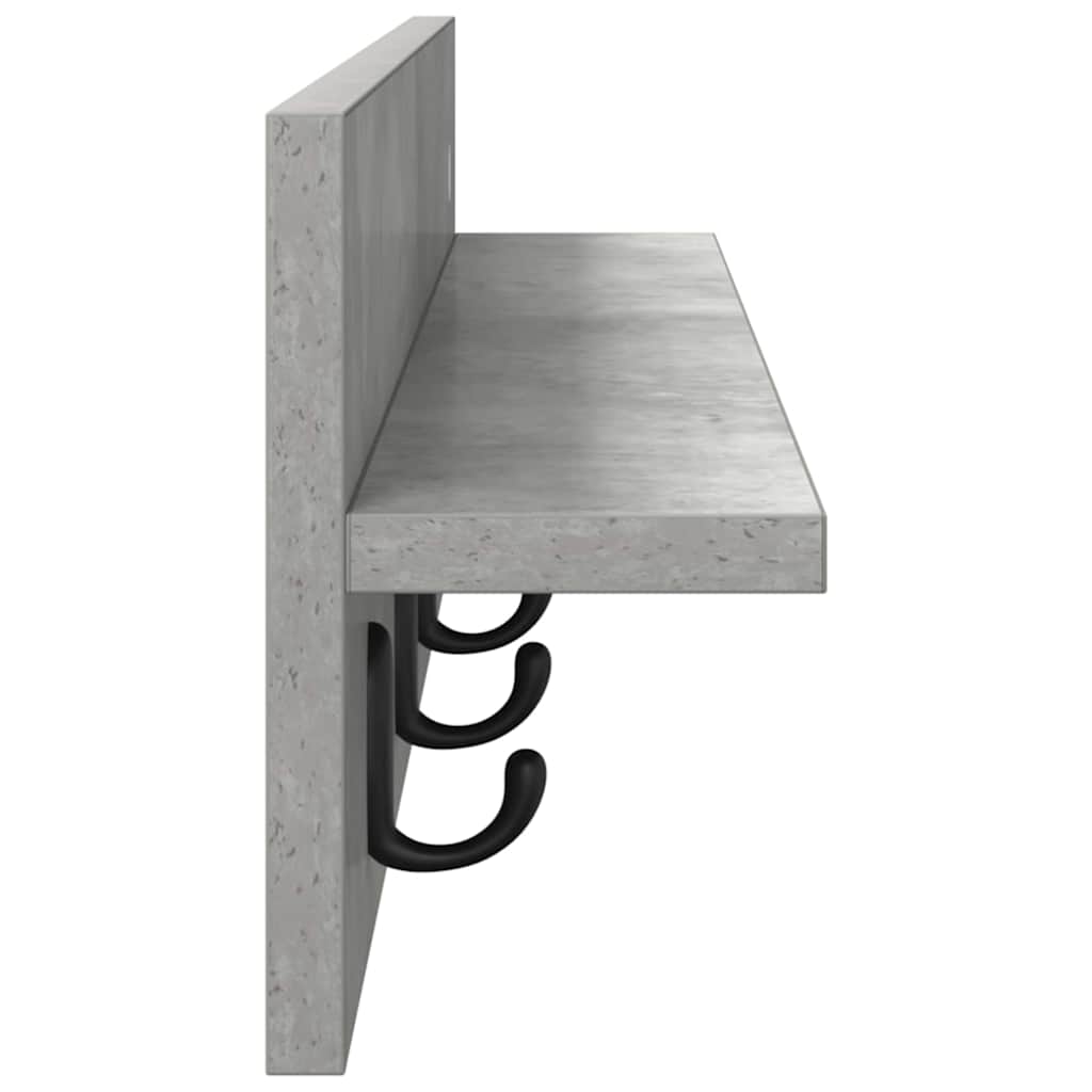 Wandmontierter nachttisch Beton Grau 80 x 10,5 x 18 cm