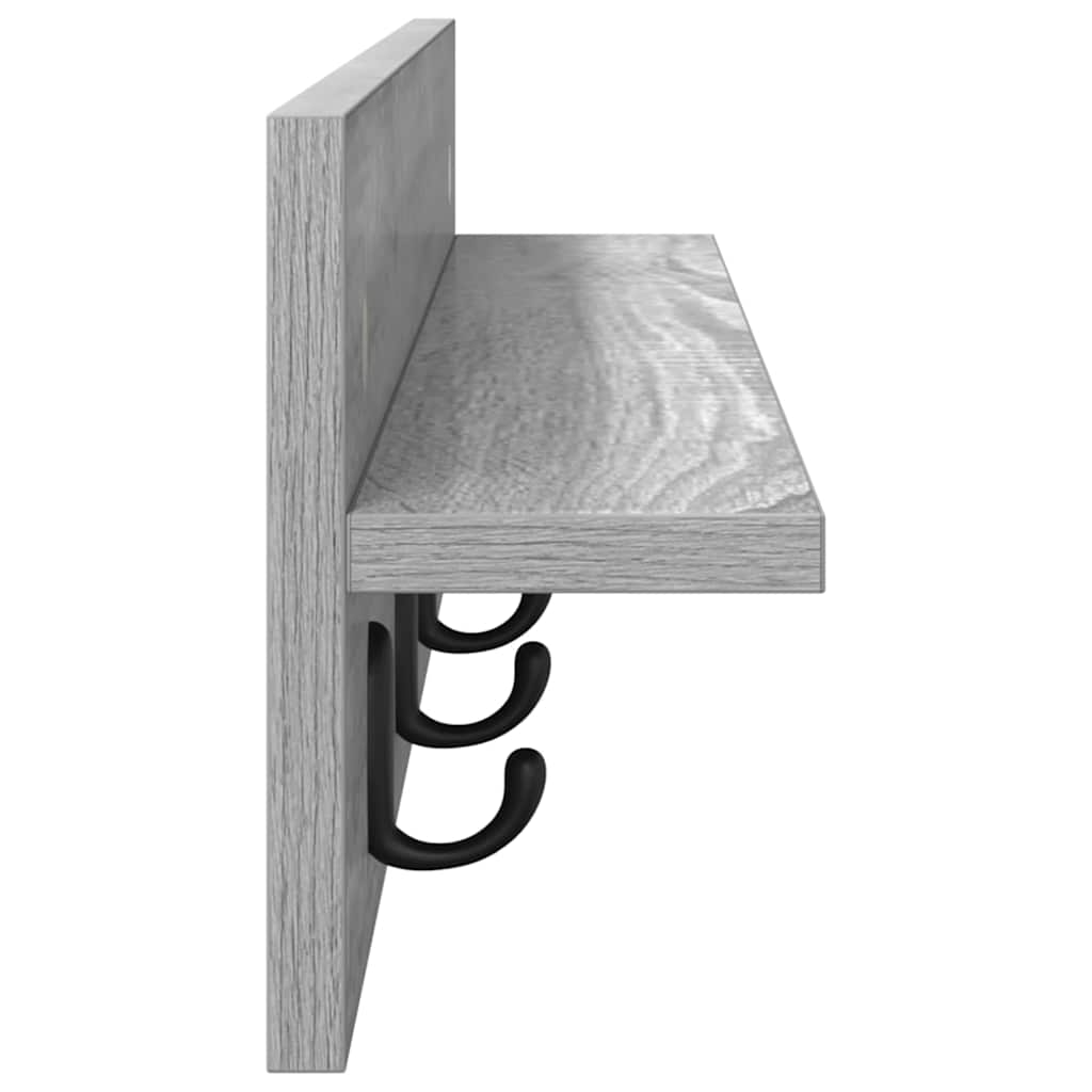 Wandmontierter nachttisch Graues Sonoma 80 x 10,5 x 18 cm