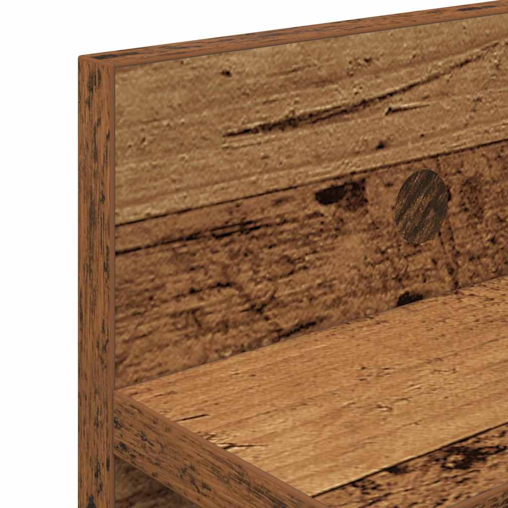 Wandmontierter nachttisch Altholz 80 x 10,5 x 18 cm