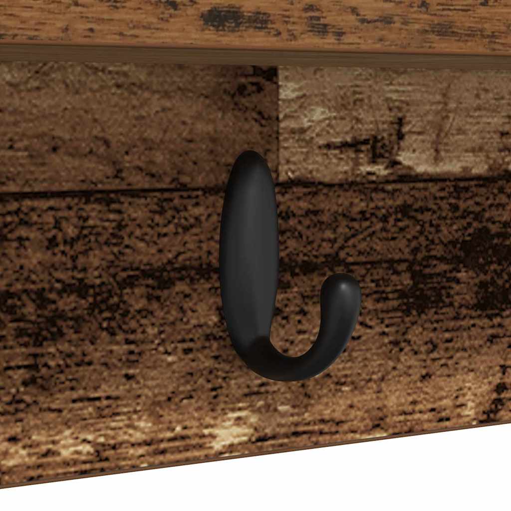Wandmontierter nachttisch Altholz 80 x 10,5 x 18 cm