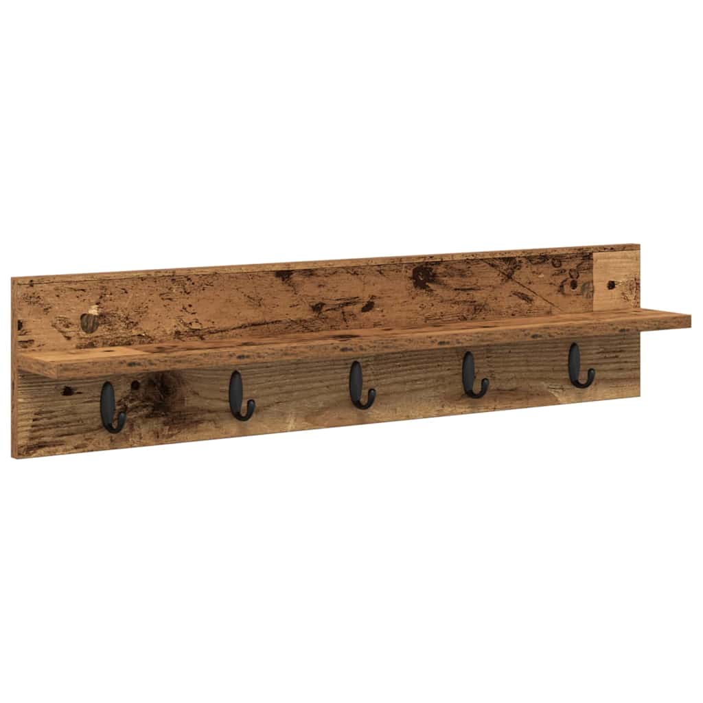 Wandmontierter nachttisch Altholz 80 x 10,5 x 18 cm