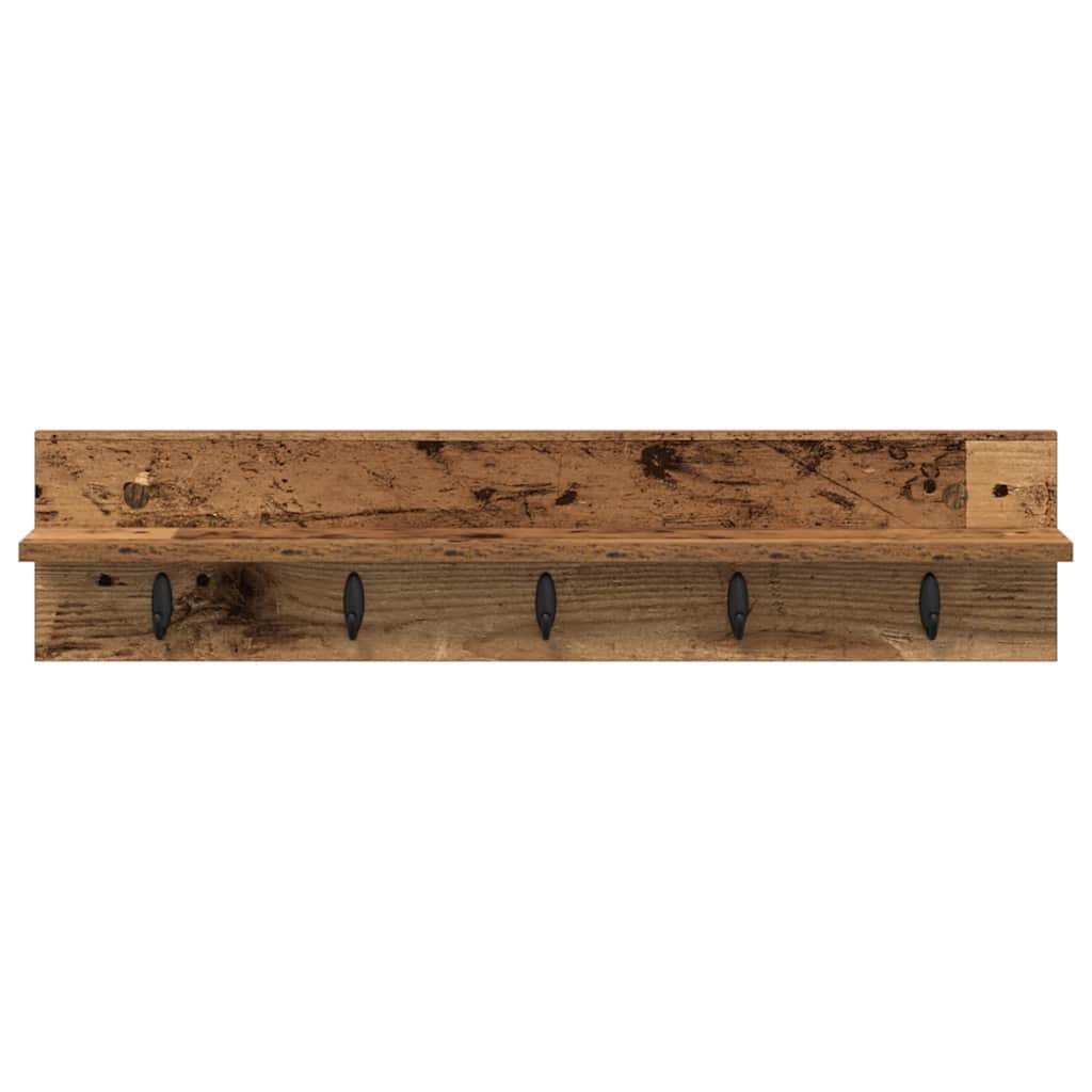 Wandmontierter nachttisch Altholz 80 x 10,5 x 18 cm