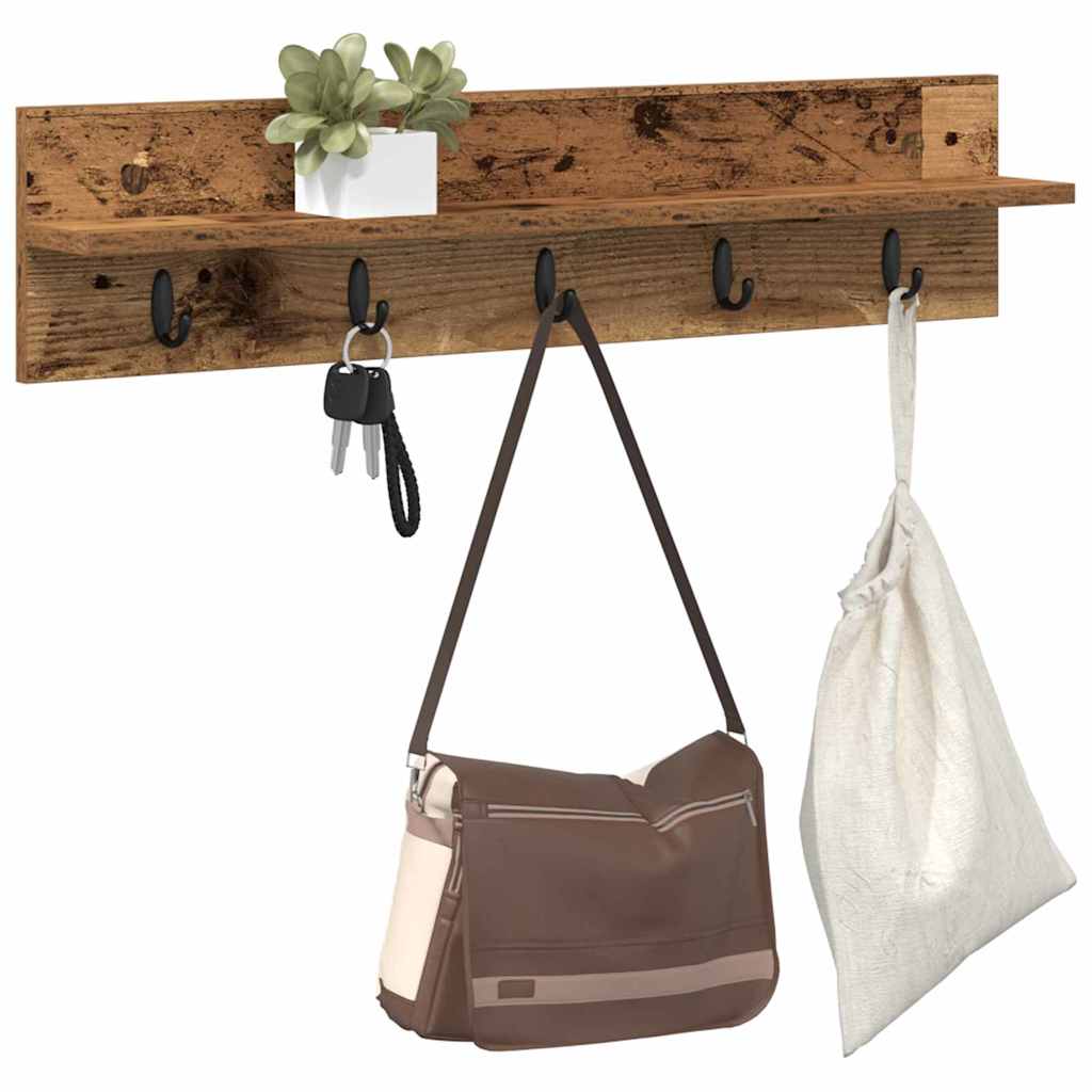 Wandmontierter nachttisch Altholz 80 x 10,5 x 18 cm