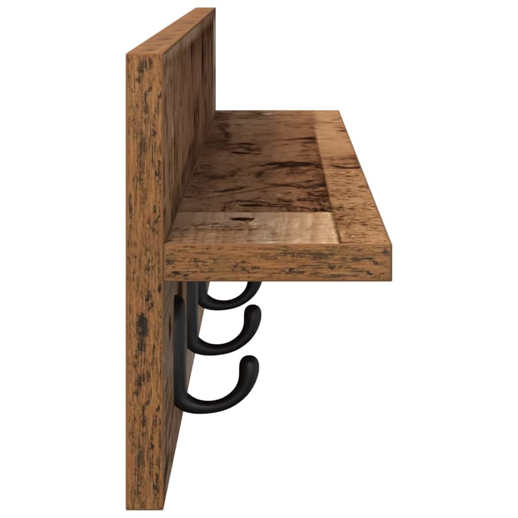 Wandmontierter nachttisch Altholz 80 x 10,5 x 18 cm