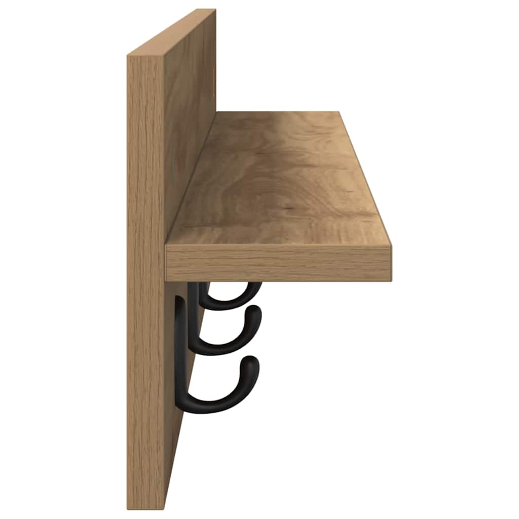 Wandmontierter nachttisch Artisan-Eiche 80 x 10,5 x 18 cm
