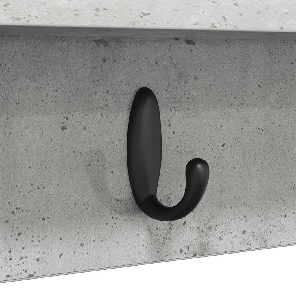 Wandmontierter nachttisch Beton Grau 100 x 10,5 x 18 cm
