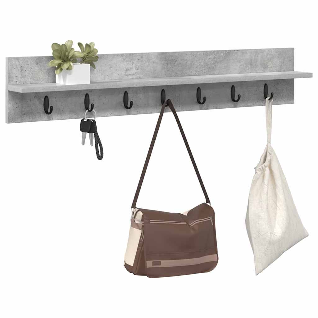 Wandmontierter nachttisch Beton Grau 100 x 10,5 x 18 cm