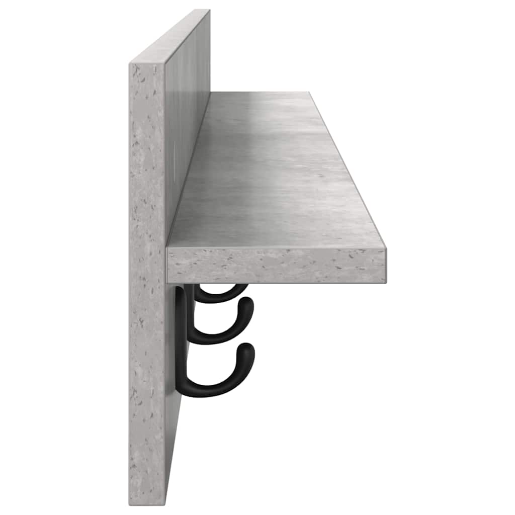 Wandmontierter nachttisch Beton Grau 100 x 10,5 x 18 cm
