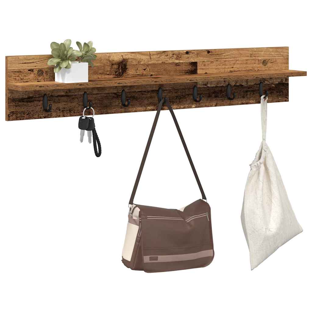 Wandmontierter nachttisch Altholz 100 x 10,5 x 18 cm