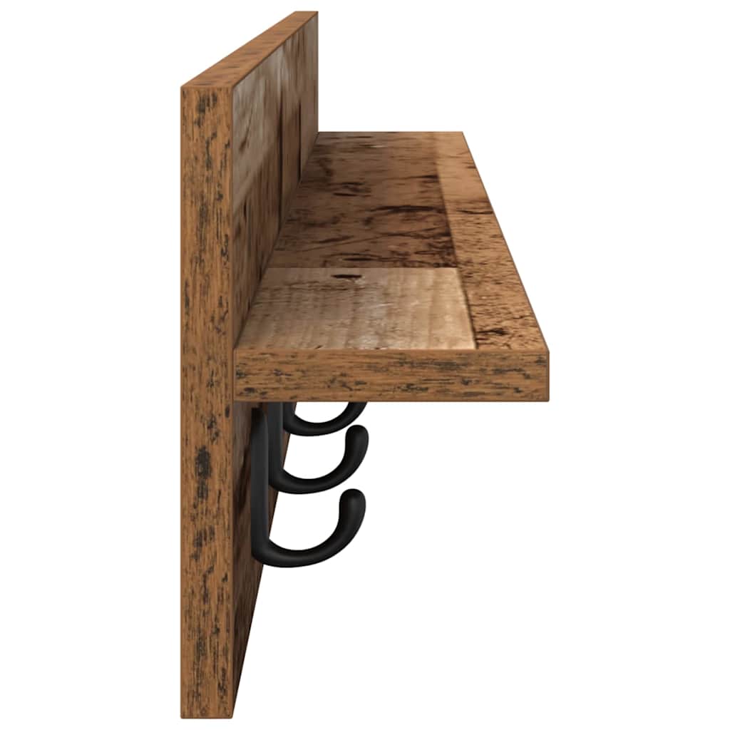 Wandmontierter nachttisch Altholz 100 x 10,5 x 18 cm