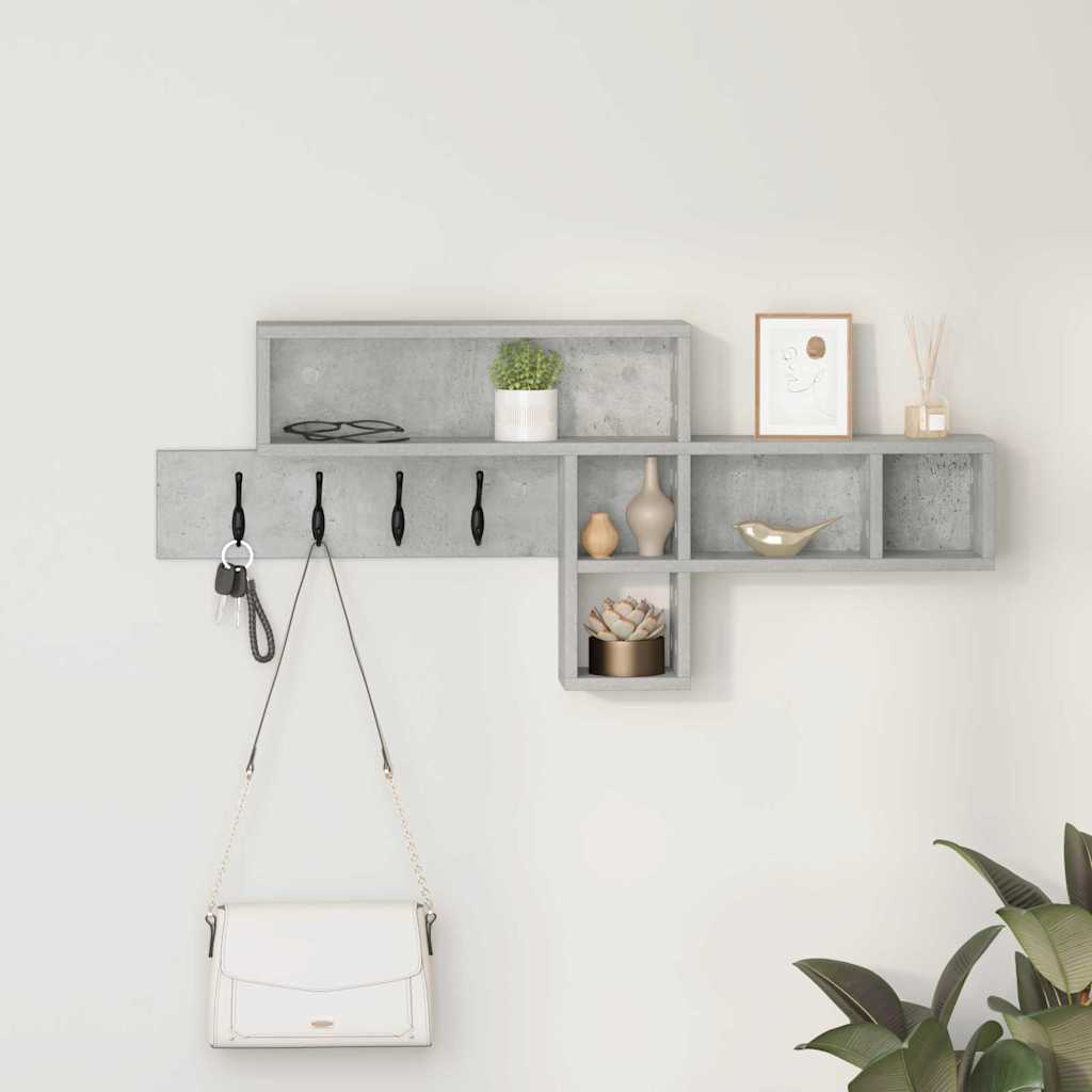 Wandmontierter nachttisch Beton Grau 100 x 12 x 43,5 cm