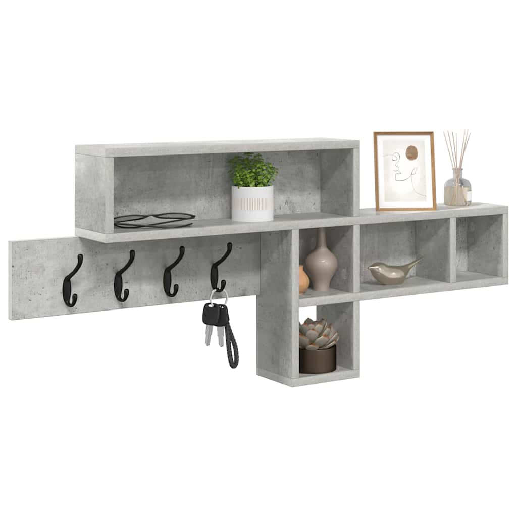 Wandmontierter nachttisch Beton Grau 100 x 12 x 43,5 cm