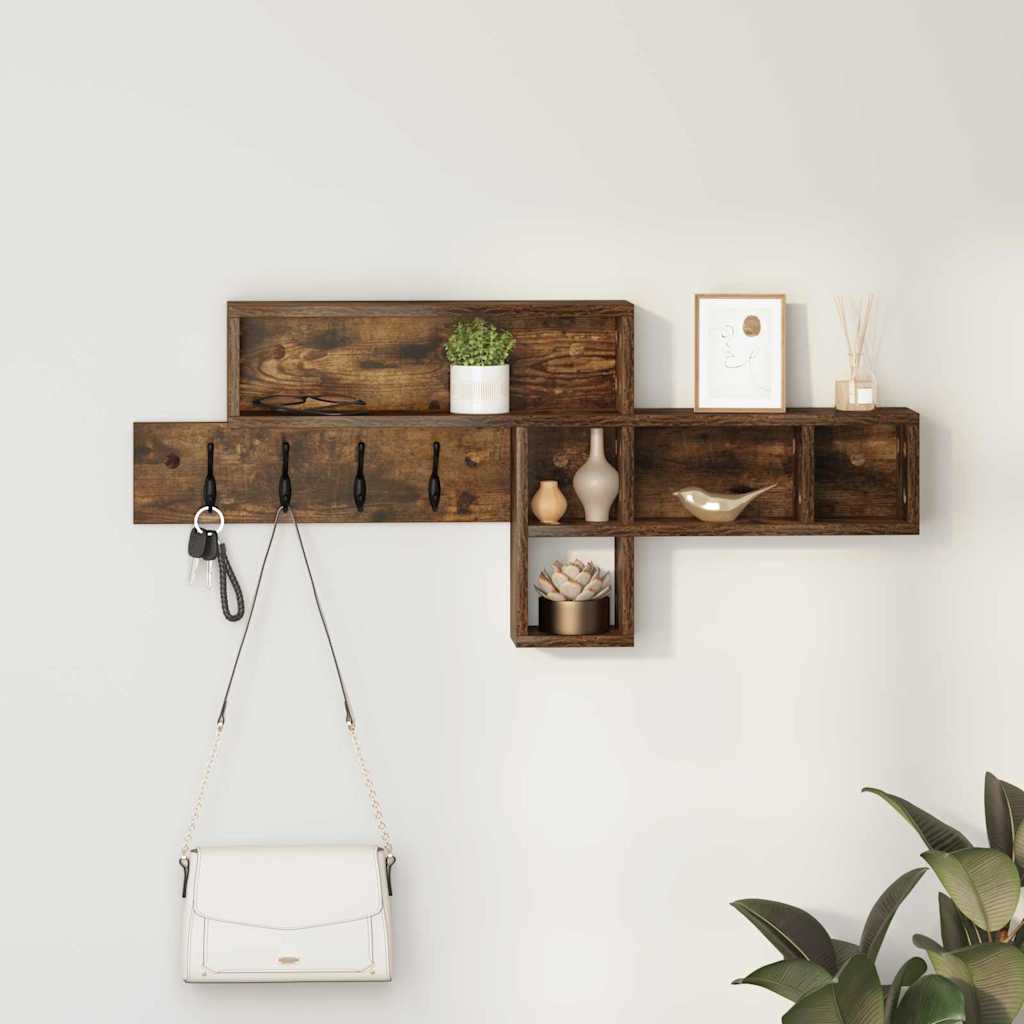 Wandmontierter nachttisch Geräucherte Eiche 100 x 12 x 43,5 cm
