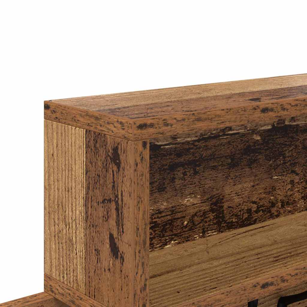 Wandmontierter nachttisch mit Regal Altholz 100 x 12 x 43,5 cm
