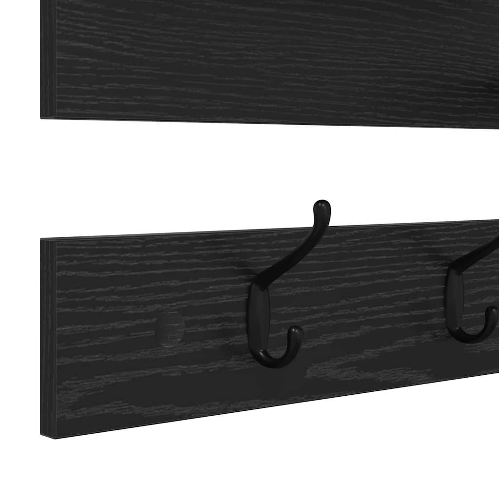 Wandmontierter nachttisch Schwarz Eichen-Optik 90 x 15 x 36 cm