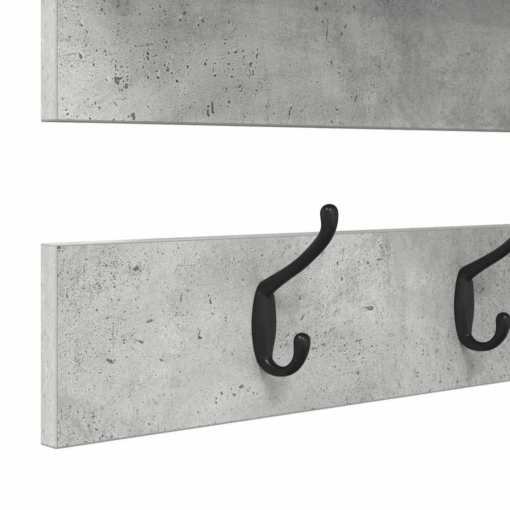 Wandmontierter nachttisch mit Regal Beton Grau 90 x 15 x 36 cm