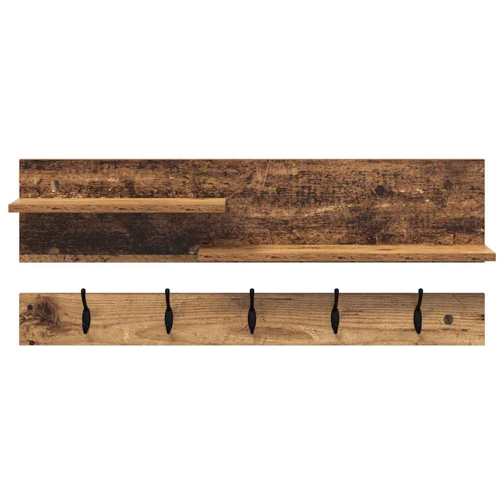 Wandmontierter nachttisch Altholz 90 x 15 x 36 cm Holzwerkstoff