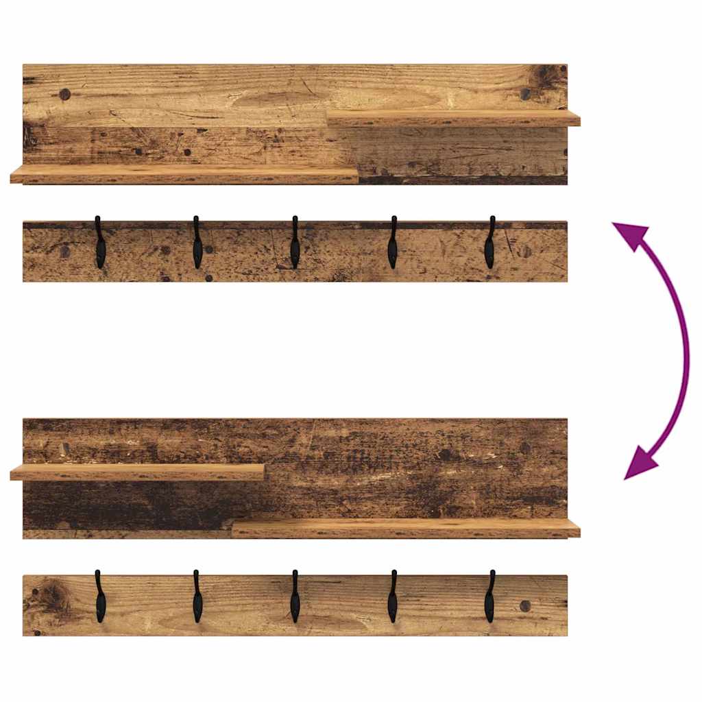 Wandmontierter nachttisch Altholz 90 x 15 x 36 cm Holzwerkstoff
