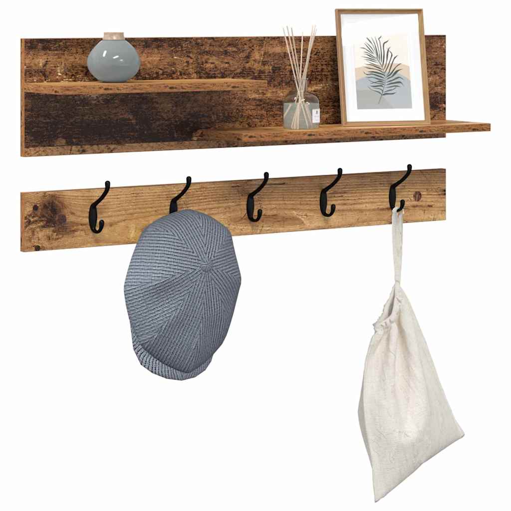Wandmontierter nachttisch Altholz 90 x 15 x 36 cm Holzwerkstoff
