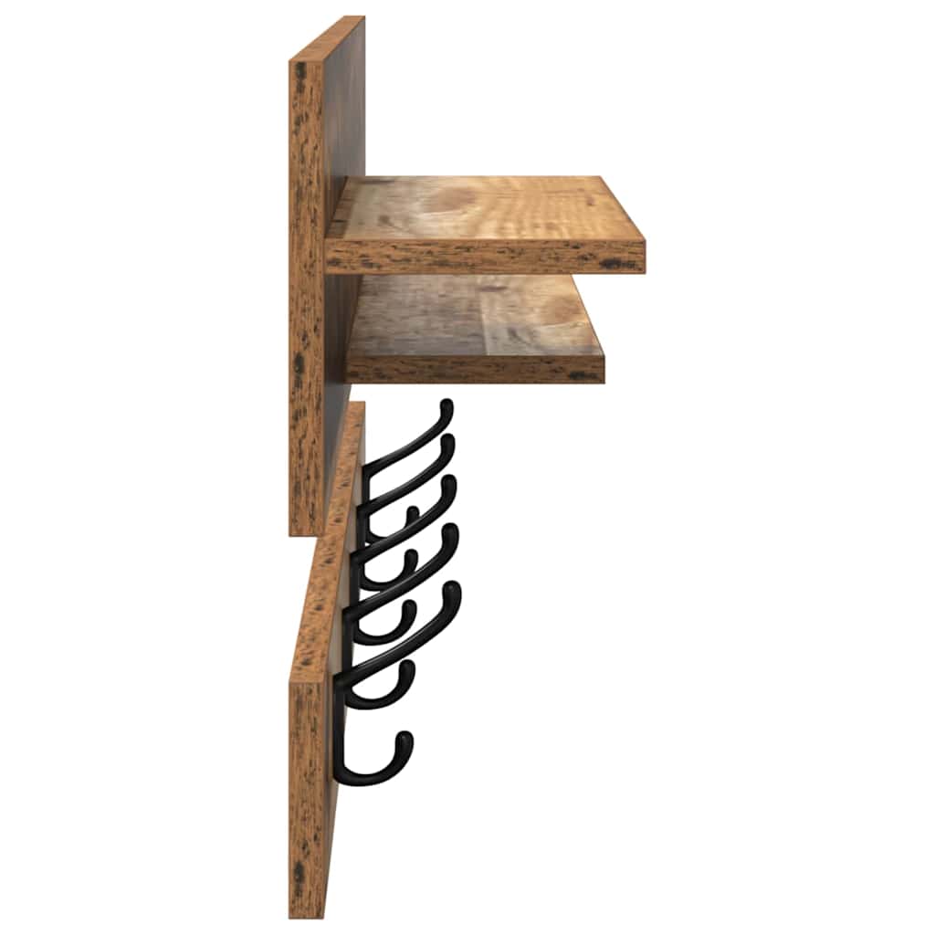 Wandmontierter nachttisch Altholz 90 x 15 x 36 cm Holzwerkstoff