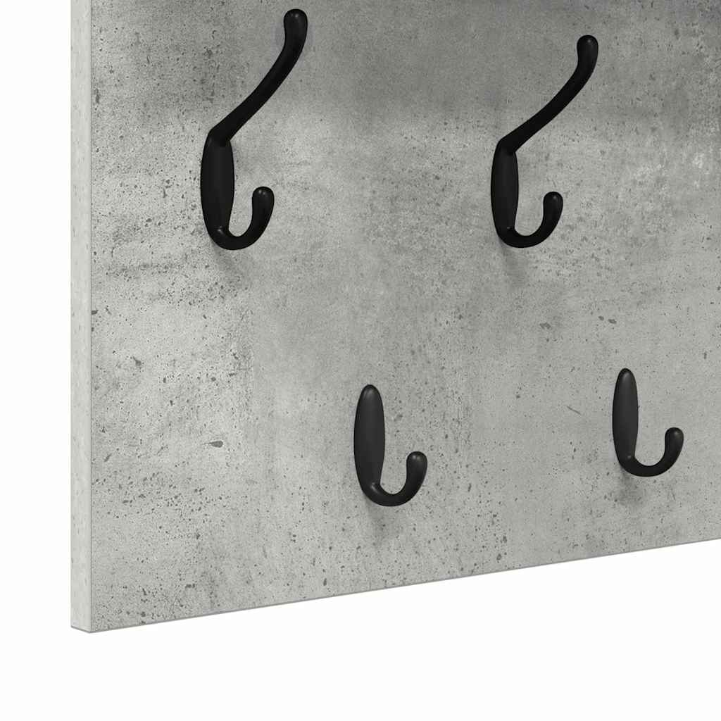 Wandmontierter nachttisch mit Regal Beton Grau 60 x 40 x 12 cm