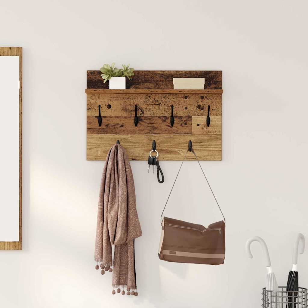 Wandmontierter nachttisch Altholz 60 x 40 x 12 cm Holzwerkstoff
