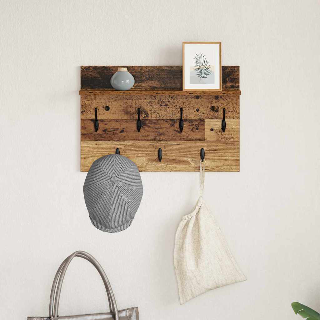 Wandmontierter nachttisch Altholz 60 x 40 x 12 cm Holzwerkstoff