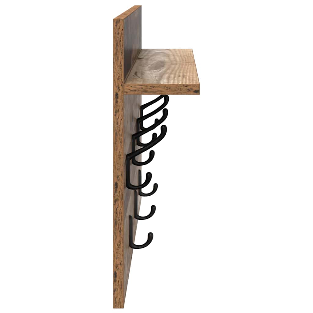 Wandmontierter nachttisch Altholz 60 x 40 x 12 cm Holzwerkstoff