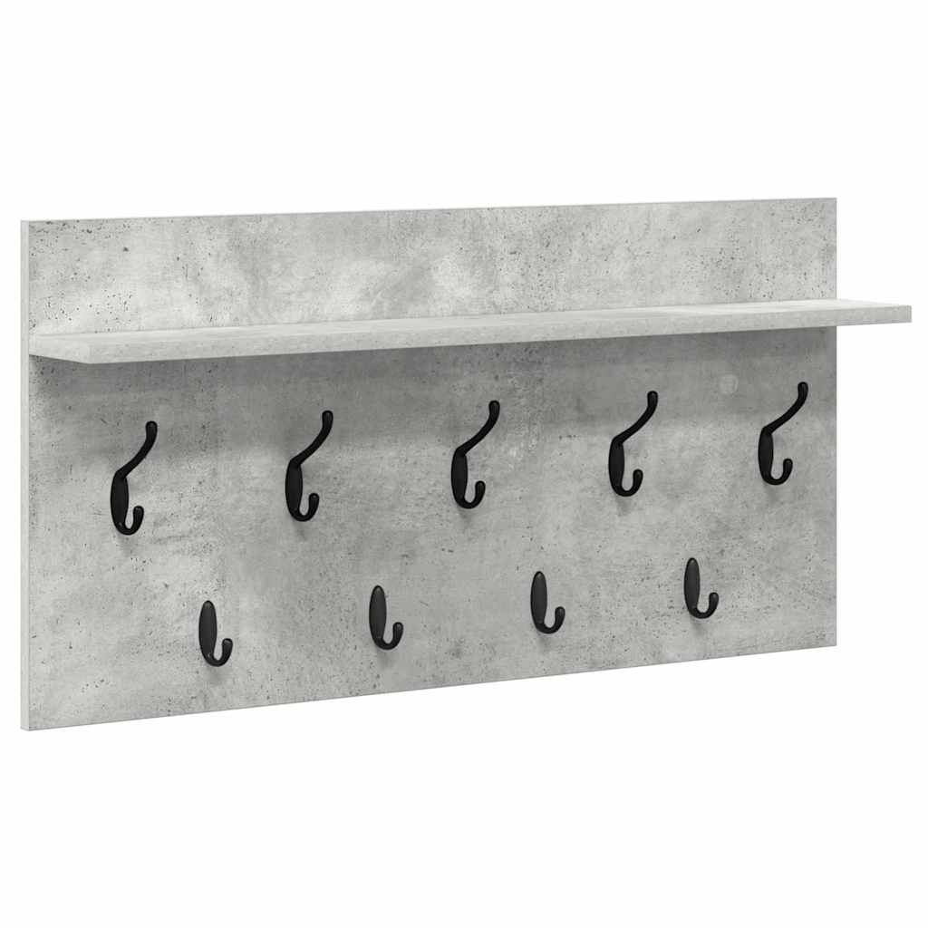 Wandmontierter nachttisch mit Regal Beton Grau 80 x 40 x 12 cm