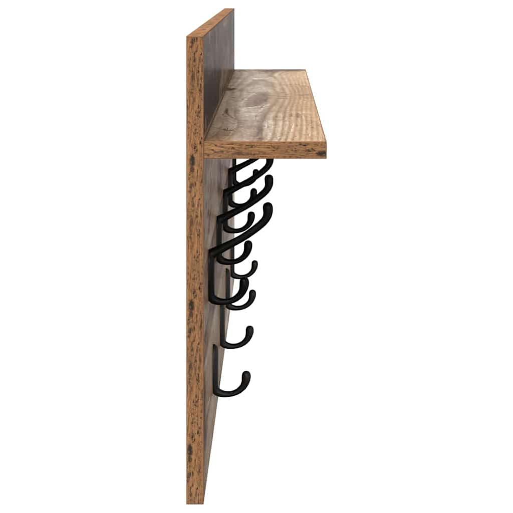 Wandmontierter nachttisch Altholz 80 x 40 x 12 cm Holzwerkstoff