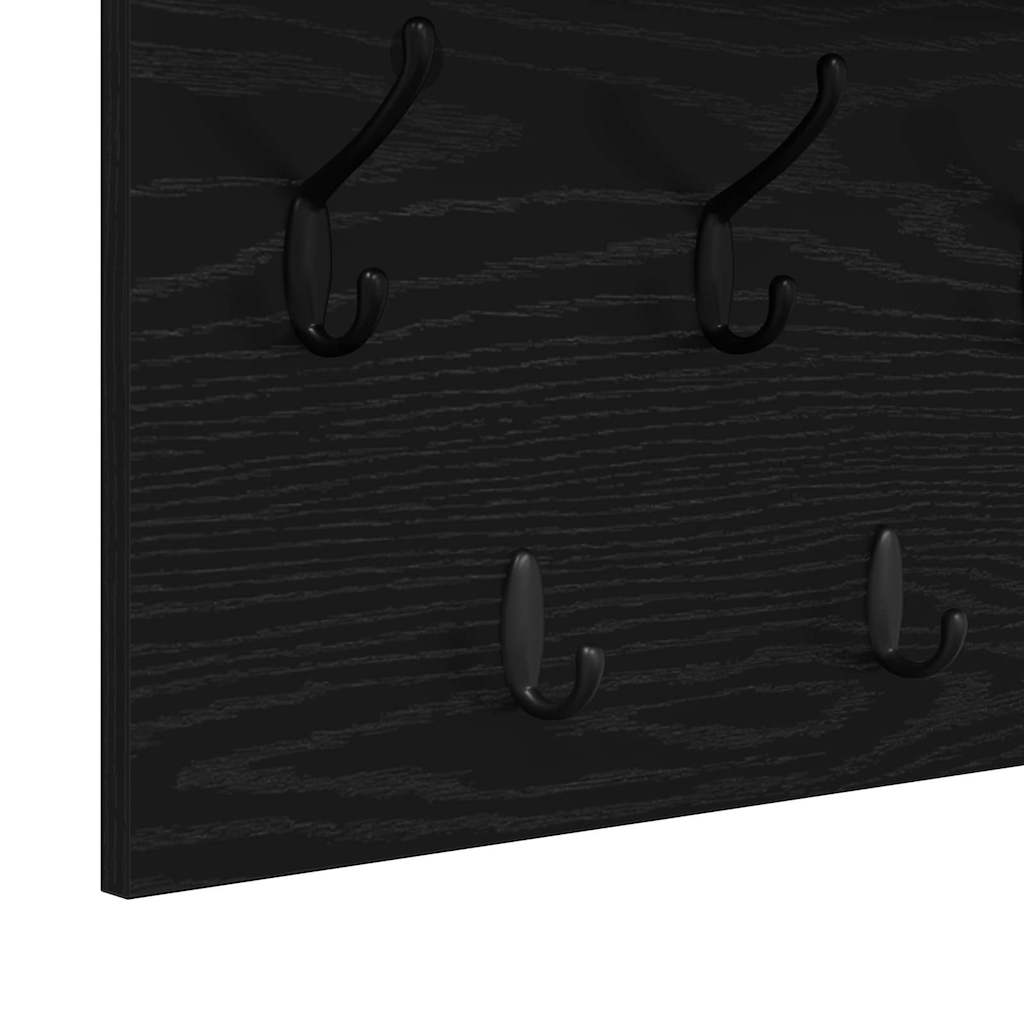Wandmontierter nachttisch Schwarz Eichen-Optik 100 x 40 x 12 cm