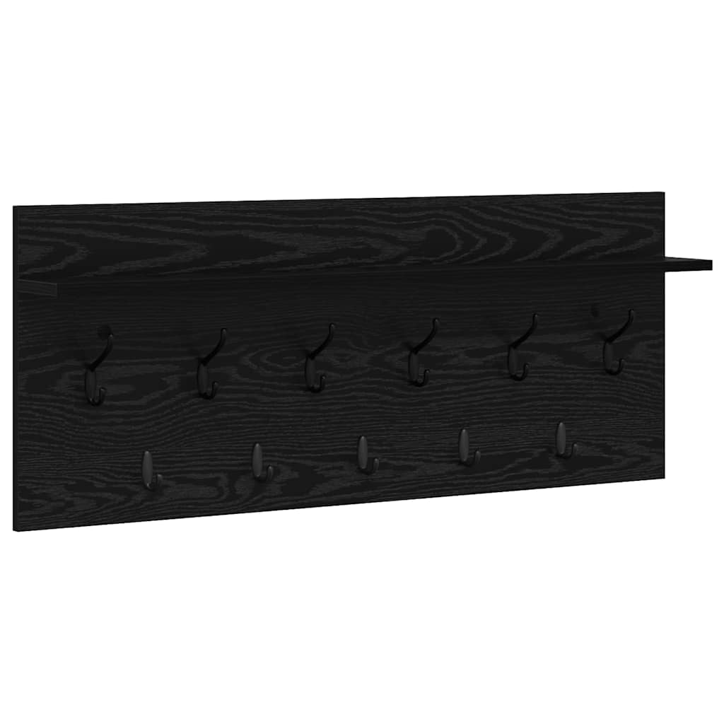 Wandmontierter nachttisch Schwarz Eichen-Optik 100 x 40 x 12 cm